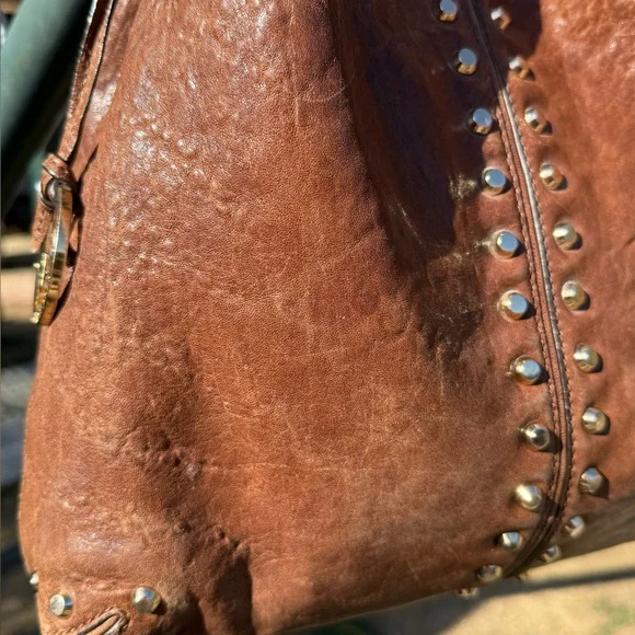 Michael Kors Distressed Uptown Astor Studded Hobo Bag - Picture 10 of 12